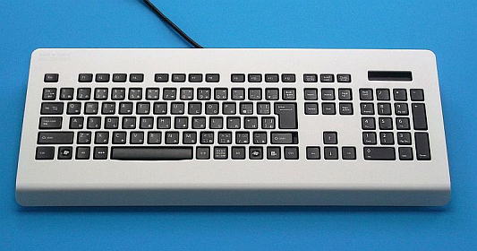 標準タイプ黒キーボードと白キーガードセット